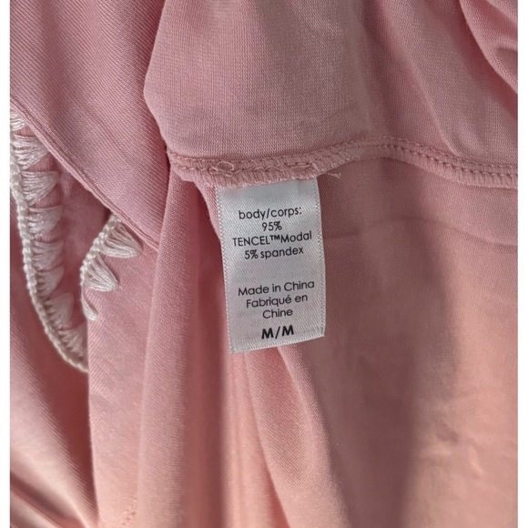 NWT Eberjey Frida TENCEL Modal Whipstitch Short Pajama Set in Silver Pink/Ivory - Picture 10 of 11